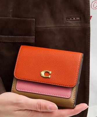 ＜COACH＞ミラ　スモール　フラップ　ウォレット・カラーブロック